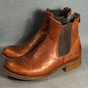 Sendra Ankle Boot Kaspar Evolution Tang Chelsea Boots Brown Leather Men’s Sz 6.5